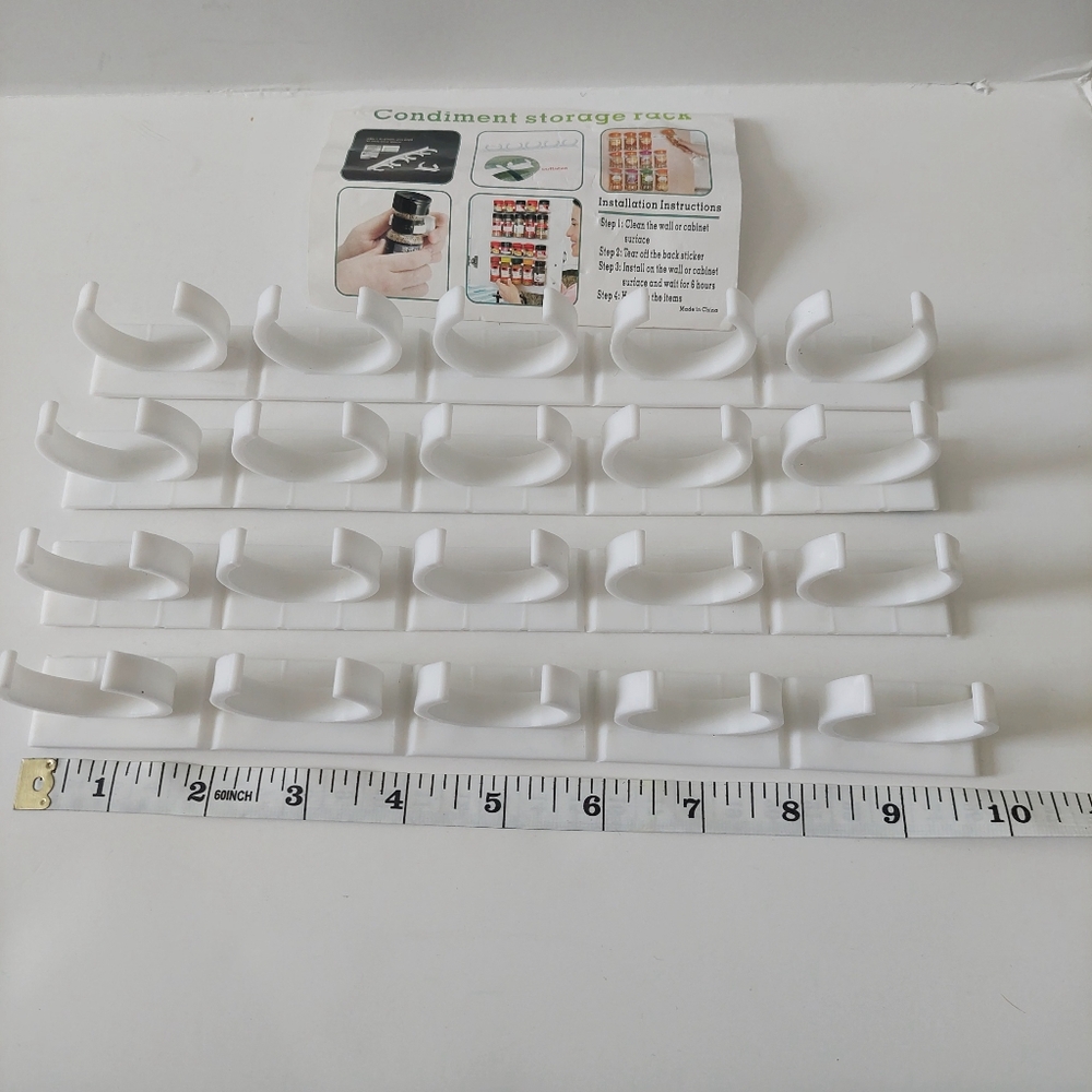 White Condiment Storage Rack - Picture 2 of 5